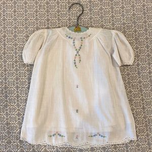 Authentic vintage linen baby dress